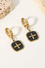 Cargar imagen en el visor de la galería, Plus Sign Square Shape Drop Earrings