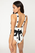Cargar imagen en el visor de la galería, Marina West Swim Beachy Keen Polka Dot Tied Plunge One-Piece Swimsuit