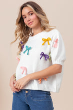 Charger l&#39;image dans la galerie, BiBi Bow Detail Puff Sleeve Sweater