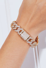 Load image into Gallery viewer, Alloy Inlaid Zircon Bracelet