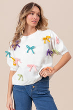 Charger l&#39;image dans la galerie, BiBi Bow Detail Puff Sleeve Sweater