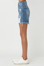 Cargar imagen en el visor de la galería, RISEN High Waisted Distressed Denim Shorts