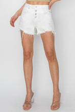 Cargar imagen en el visor de la galería, RISEN Button Fly Frayed Hem Denim Shorts