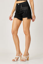 Load image into Gallery viewer, RISEN Frayed Hem Denim Shorts with Fringe Detail Pockets