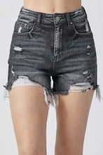 Cargar imagen en el visor de la galería, RISEN Full Size High Rise Distressed Denim Shorts