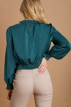 Cargar imagen en el visor de la galería, Umgee Frill Tied Hem Long Sleeve Blouse