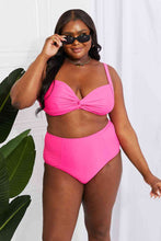 Cargar imagen en el visor de la galería, Marina West Swim Take A Dip Twist High-Rise Bikini in Pink