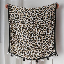 Load image into Gallery viewer, Satin Silk Scarf Women Fashion Shawl Leopard Prints Silky Wraps 180x90cm, Women head Hijab, Head Wrap