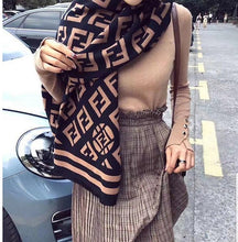 Load image into Gallery viewer, Women Fashion Imitate Cashmere Long Scarf Letter Winter Warm Shawl 190*60cm, Reversible Side Unisex Winter Scarf