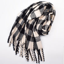 Load image into Gallery viewer, Winter Pashmina Shawl Blend Winter Plaid Scarf