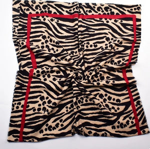 Winter Shawl Zebra Print Acrylic Scarf/ Unisex Scarf/ Warm Scarf