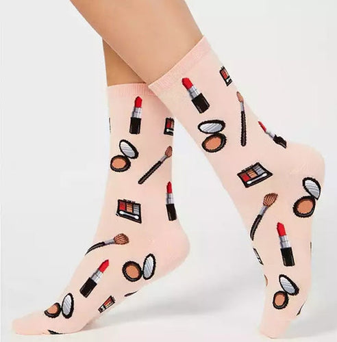 Women Design Makeup Socks