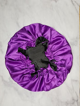 Cargar imagen en el visor de la galería, Luxury Large Satin Silk Double Layers Sleep Bonnet Cap with Ruffle Edges