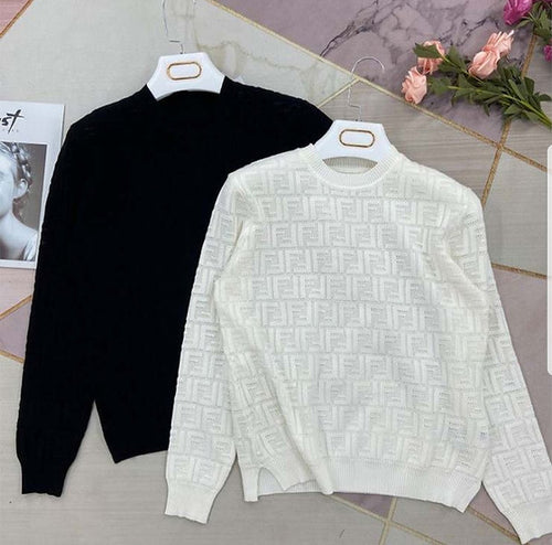 FF Letter Print Sweater