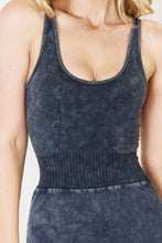Load image into Gallery viewer, Zenana Step to the Beat Washed Sleeveless Sports Romper