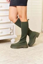 Charger l&#39;image dans la galerie, WILD DIVA Footwear Knee High Platform Sock Boots