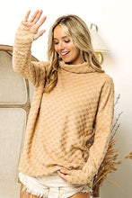 Load image into Gallery viewer, Checkered Round Neck Thumbhole Long Sleeve Top