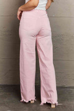 Charger l&#39;image dans la galerie, RISEN Raelene Full Size High Waist Wide Leg Jeans in Light Pink