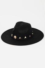 Load image into Gallery viewer, Fame Studded Sun Moon Star Fedora Hat