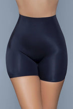 Charger l&#39;image dans la galerie, Black Seamless Mid-waist And Anti-chafing Slip Shorts