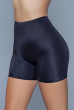 Cargar imagen en el visor de la galería, Black Seamless Mid-waist And Anti-chafing Slip Shorts