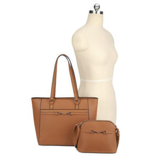 Charger l&#39;image dans la galerie, 2in1 Smooth Matching Shoulder Tote Bag With Crossbody Set