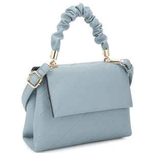 Fashion Smooth Pattern Wrinkle Handle Crossbody Bag
