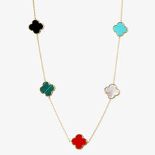 Load image into Gallery viewer, Clover Charm Station Necklace
