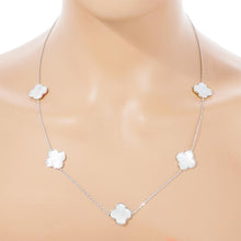 Load image into Gallery viewer, Clover Charm Station Necklace