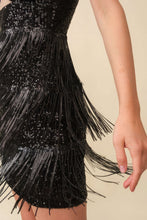 Load image into Gallery viewer, Fringe Sequin Bra Top Bodycon Party Dress