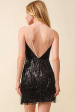 Load image into Gallery viewer, Fringe Sequin Bra Top Bodycon Party Dress