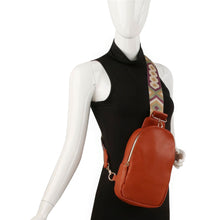 Load image into Gallery viewer, Smooth Zipper Sling Crossbody With Guitar Strap