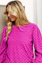 Load image into Gallery viewer, BiBi Round Neck Brushed Checker Top