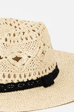 Cargar imagen en el visor de la galería, Fame Openwork Lace Detail Wide Brim Hat