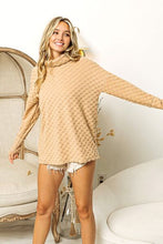 Load image into Gallery viewer, Checkered Round Neck Thumbhole Long Sleeve Top