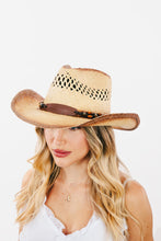 Load image into Gallery viewer, Fame Cutout Wide Brim Straw Hat