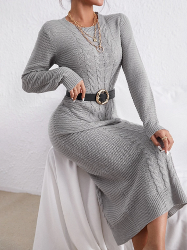 Long Knitted Sweater Dress