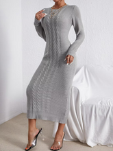 Cargar imagen en el visor de la galería, Long Knitted Sweater Dress