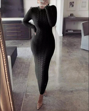 Load image into Gallery viewer, Long Knitted Sweater Dress