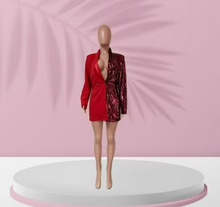 Cargar imagen en el visor de la galería, Half Sequin Blazer Mini Dress