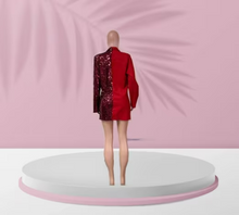 Cargar imagen en el visor de la galería, Half Sequin Blazer Mini Dress