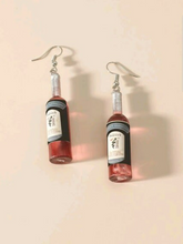 Load image into Gallery viewer, Wine Bottle Charm Drop Earrings