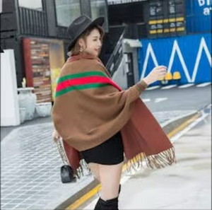 Women Open Winter Poncho 200*70cm, Women Fashion Winter Poncho with Long Sleeves, One Size Fit Most, Women Sweater Wrap Shawl, Gift for her