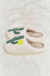 Melody Cactus Plush Slide Slippers