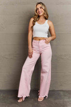 Cargar imagen en el visor de la galería, RISEN Raelene Full Size High Waist Wide Leg Jeans in Light Pink